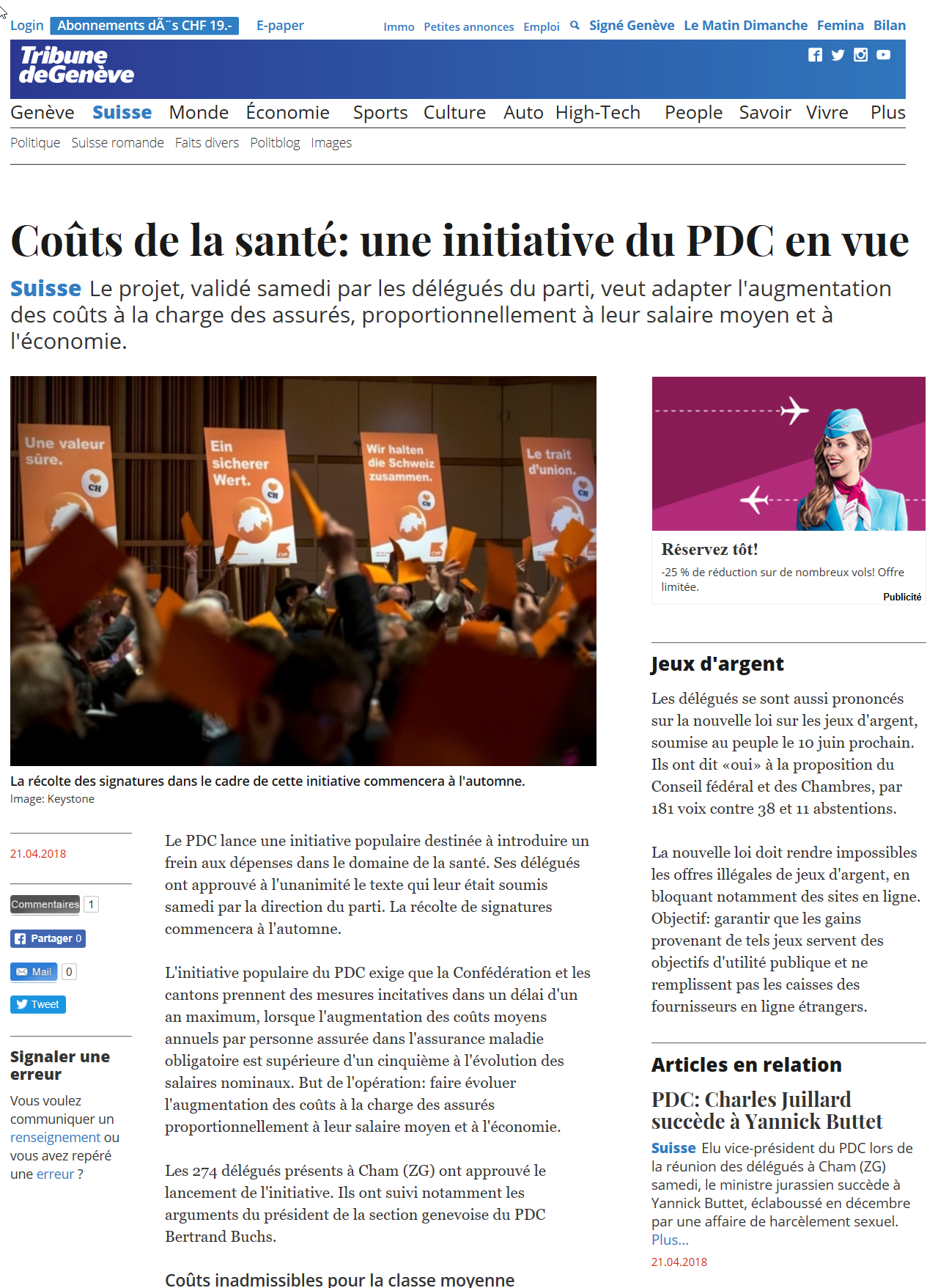 Couts de la sante une initiative du PDC en vue Image